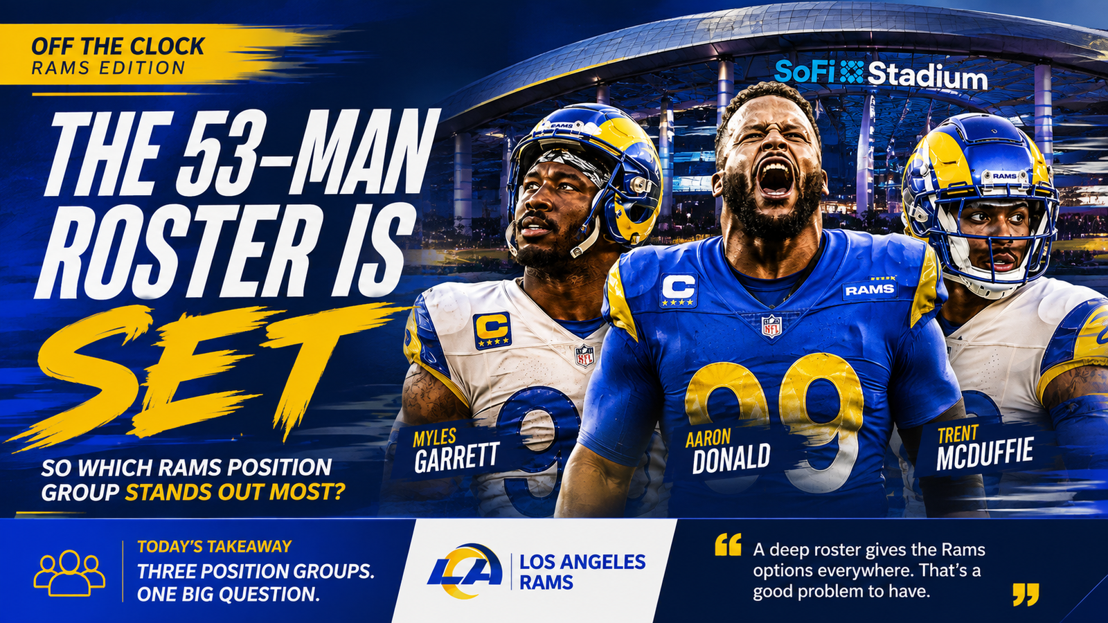 The 53-Man Roster Is Set—So Which Rams Position Group Stands Out Most? 🐏